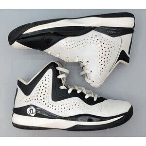 Adidas D Rose 773 III Boys’ Basketball Shoes White/Black Size 5.5Y #C77292